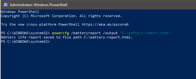 Battery life windows 10/11